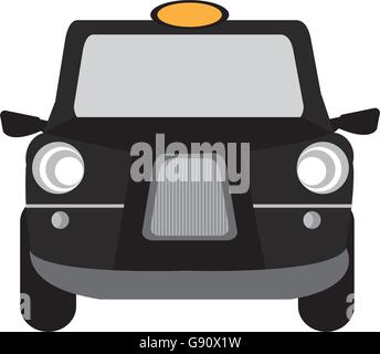 schwarzen britischen Taxi, Vektorgrafik Stock Vektor