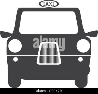 schwarzen britischen Taxi, Vektorgrafik Stock Vektor