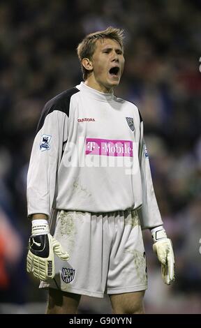 Fußball - FA Barclays Premiership - West Bromwich Albion / Newcastle United - The Hawthorns. West Bromwich Albion Torhüter Tomasz Kuszczak Stockfoto