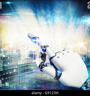 3D Rendering futuristische Hand Roboter Stockfoto