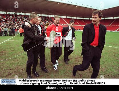 Fußball - bundesweit League Division One - Paul Gascoigne unterschreibt für Middlesbrough Stockfoto