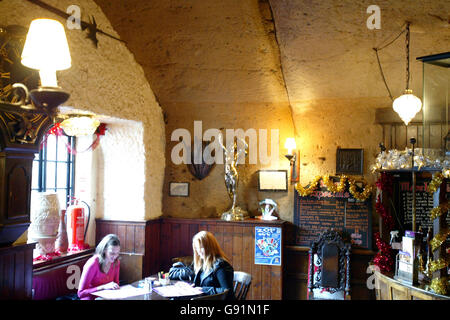 Funktion - Höhlen und Grotten - Ye Olde Trip To Jerusalem Stockfoto