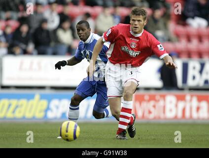 Fußball - FA Barclays Premiership - Wigan Athletic V Charlton Athletic - JJB Stadium Stockfoto