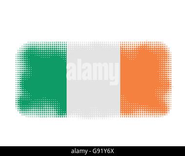 Irland Flagge symbol Halbton Vektor Hintergrund illustration Stock Vektor