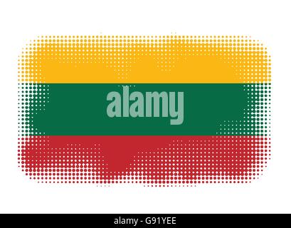Litauen Flagge symbol Halbton Vektor Hintergrund illustration Stock Vektor