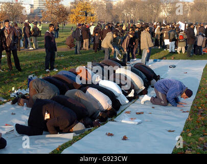 PROTEST-Muslime Stockfoto