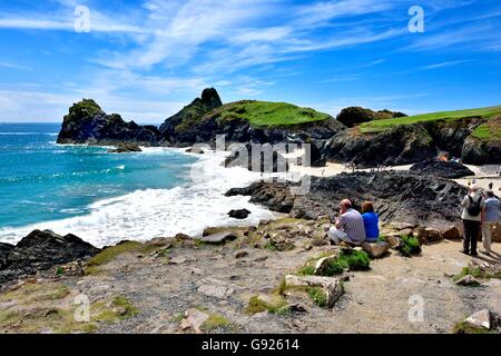 Kynance Cove auf der Lizard Halbinsel Cornwall England UK Stockfoto