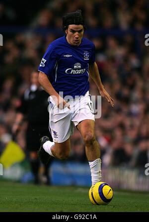 Fußball - FA Barclays Premiership - Everton gegen Bolton Wanderers - Goodison Park. Nuno Valente, Everton Stockfoto