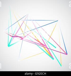 Bunte Linien Formen abstrakt isoliert auf weißem Hintergrund-Vektor-illustration Stock Vektor
