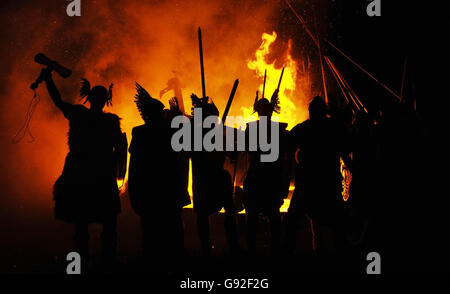 SOZIALE Hogmanay Stockfoto