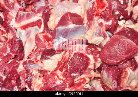 Frisch geschnittenes Fleisch Textur Hintergrund Stockfoto