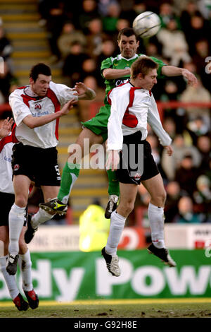 Fußballstadion - Tennants Scottish Cup - 3. Runde - Clyde V Celtic - Broadwood Stockfoto