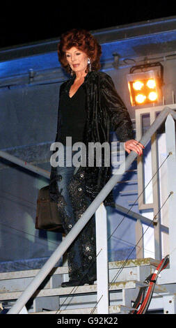 Rula Lenska während ihrer Räumung aus dem Celebrity Big Brother Haus, Freitag, 20. Januar 2006, in den Elstree Studios, Borhamwood. DRÜCKEN SIE VERBANDSFOTO. Bildnachweis sollte lauten: Steve Parsons/PA. Stockfoto