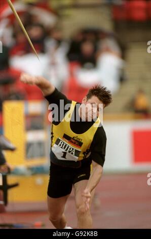 Leichtathletik - Bupa Spiele - Gateshead - Herren Speerwerfen Stockfoto