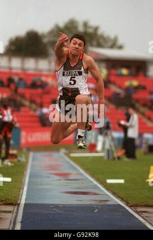 Leichtathletik - Dreisprung Bupa Spiele - Gateshead - Männer Stockfoto