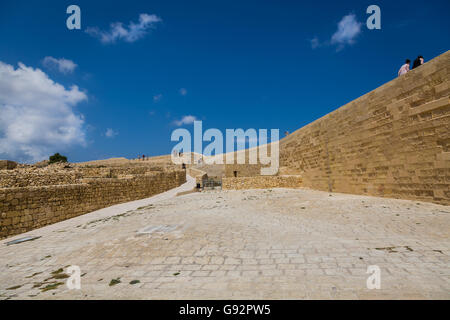 Stadt Wände Ir-Rabat, Victoria, Ghawdex - Hauptstadt der Insel Gozo, maltesischen Inseln im Mittelmeer Stockfoto