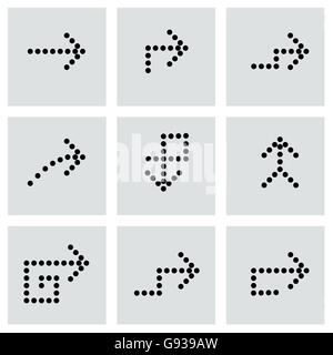 Vektor schwarze Pfeile Icon-set Stock Vektor