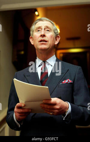 HRH Prince of Wales im St. James's Palace, London, am Mittwoch, 1. Februar 2006, wo er Gastgeber und überreichte die NHS Alliance Accorn Awards .PRESS ASSOCIATION Photo. Foto sollte lauten: Cathal McNaughton/PA Stockfoto