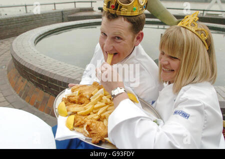 Auszeichnungen-Fish &amp; Chips Stockfoto