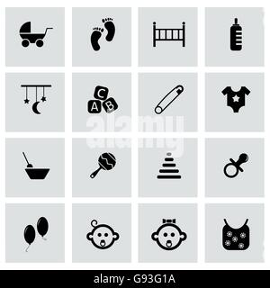 Symbole für Vektor schwarze Babys Stock Vektor