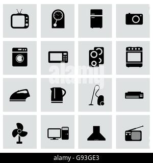 Vektor schwarz home Icons set Stock Vektor