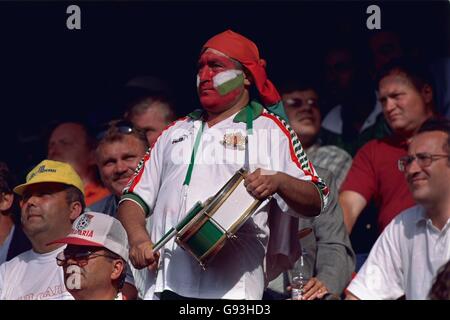 Fußball - Weltmeisterschaft Frankreich 98 - Gruppe D - Nigeria - Bulgarien. Bulgarien-Fan Stockfoto