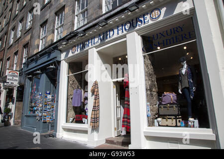 Highland House Shop Royal Mile Street, Edinburgh; Schottland Stockfoto