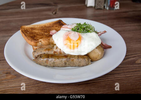 Schottisches Frühstück im Cafe, Edinburgh; Schottland Stockfoto