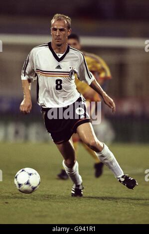 Fußball - freundlich - Deutschland gegen Rumänien - Ta'qali, Malta. Mario Basler, Deutschland Stockfoto