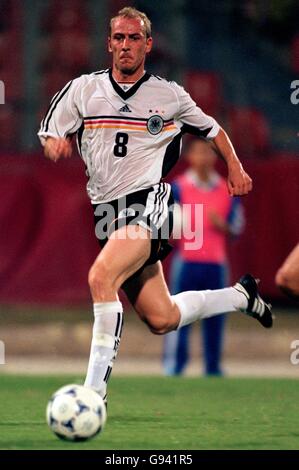 Fußball - freundlich - Deutschland gegen Rumänien - Ta'qali, Malta. Mario Basler, Deutschland Stockfoto