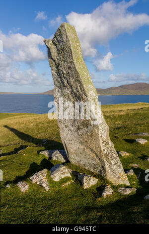 MacLeod Stein, Isle of Harris, Schottland Stockfoto