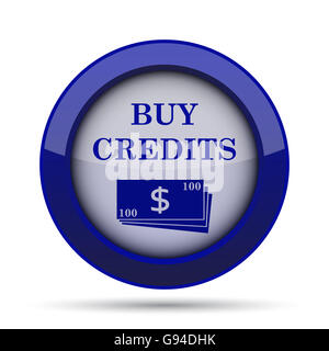 Kaufen Sie Credits-Symbol. Internet-Button auf weißem Hintergrund. Stockfoto