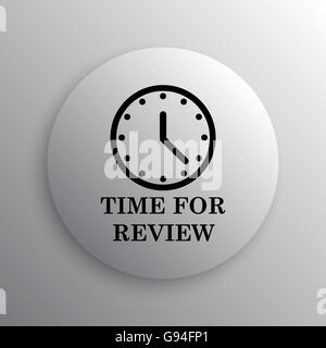 Zeit für Beitrag-Symbol. Internet-Button auf weißem Hintergrund. Stockfoto