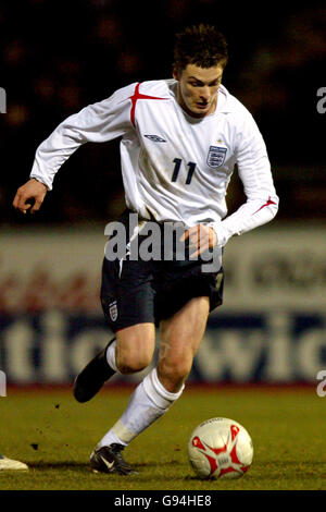 Fußball - unter 19 Jahren International Friendly - England gegen Slowakei - Sixfields Stadium. Adam Johnson, England Stockfoto