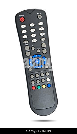 Schwarze Fernbedienung, Isolated on White Background Stockfoto
