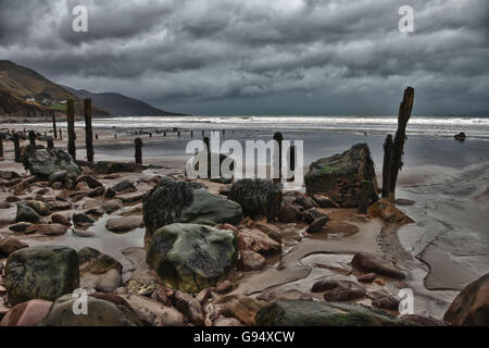 Rossbeigh Strand, Rossbehy, in der Nähe von Glenbeigh, County Kerry, Iveragh-Halbinsel, Irland Stockfoto