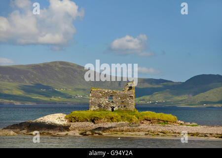 Ballinskelligs Burg, Ballinskelligs Bay, Ballinskelligs, County Kerry, Irland Stockfoto