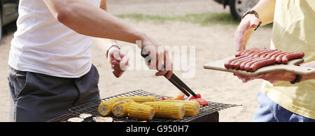 Menschen auf das Picknick Stockfoto