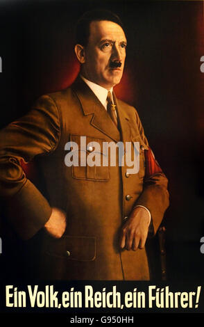 Ein Volk Ein Reich Ein Führer - eine Nation ein Reich ein Führer Berlin Nazideutschland (Propaganda Poster) Stockfoto