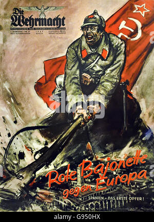 Rote Bajonette Gegen Europa - Bajonette rot gegen Europa.  Magazin der Wehrmacht an den spanischen Bürgerkrieg Dezember 1937 Nazi-Deutschland