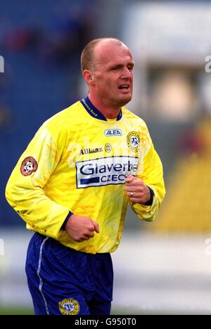 Fußball - Tschechische Republik - FK Teplice / SK Hradec Kralove - Na Stinadlech Stadion. Michal Bilek von FK Teplice Stockfoto