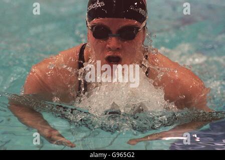 Die britische Frau, Frau, Frau, hat in der 200-m-Einzelperson der Frauen, Medley AT, eine Rolle spielen können Die Schwimmweltmeisterschaft in Glasgow Stockfoto