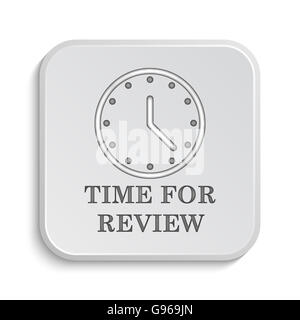 Zeit für Beitrag-Symbol. Internet-Button auf weißem Hintergrund. Stockfoto