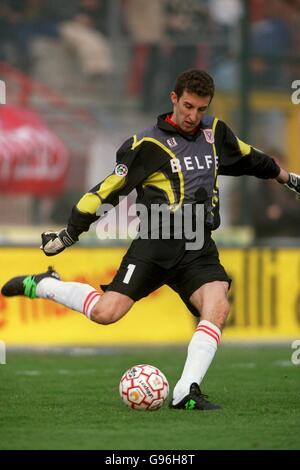 Italienischer Fußball - Serie A - Vicenza / Perugia. Patrick Bettoni, Torwart von Vicenza Stockfoto