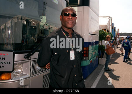 Ehemaliger Schwergewicht-Boxweltmeister Frank Bruno in Hockenheim Stockfoto