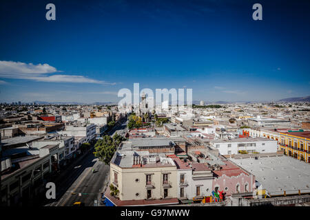 Blick auf den Straßen von Guadalajara, Jalisco, Mexiko. Stockfoto