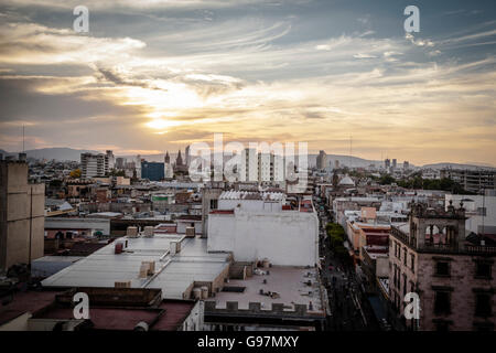 Blick auf den Straßen von Guadalajara, Jalisco, Mexiko. Stockfoto