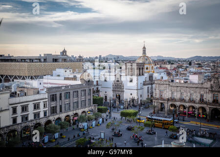 Blick auf den Straßen von Guadalajara, Jalisco, Mexiko. Stockfoto