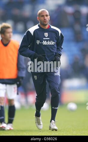 Fußball - FA Barclays Premiership - West Bromwich Albion gegen Chelsea - The Hawthorns. West Bromwich Albions Diomansy Kamara Stockfoto