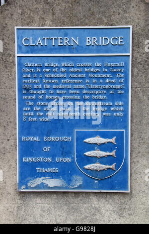 Clattern Brücke, High Street, Kingston upon Thames, London, England, Großbritannien, Vereinigtes Königreich, UK, Europa Stockfoto